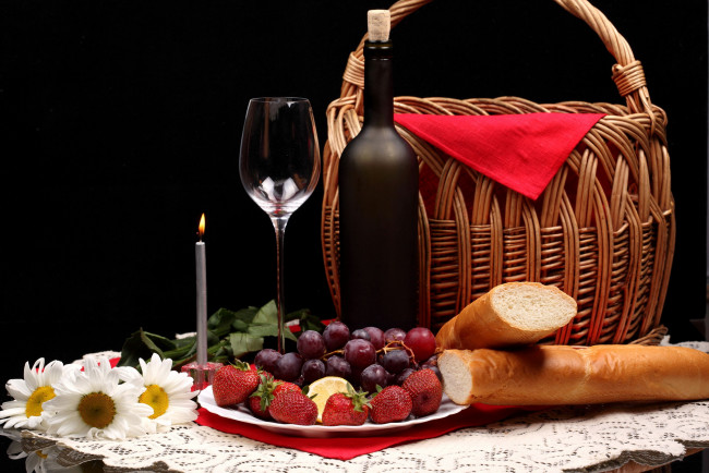 Обои картинки фото еда, натюрморт, виноград, вино