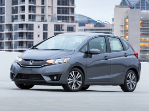 Картинка автомобили honda серая us-spec fit 2014