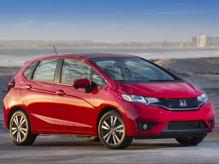 Картинка автомобили honda us-spec fit 2014 красный