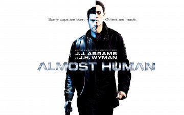 обоя almost human, кино фильмы, almost human , сериал, фантастика, человек, почти, human, almost