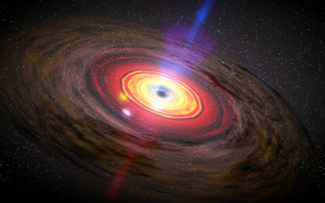 Картинка космос квазары circles colors black hole sci fi