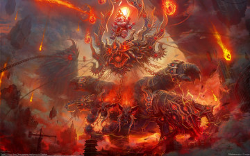 Картинка xiaoyu+wang фэнтези существа xiaoyu wang огонь магия существо чудовище монстр