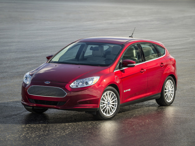 Обои картинки фото автомобили, ford, красный, 2014, focus, electric