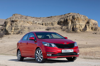 Картинка автомобили kia rio sedan cis-spec qb 2015г красный