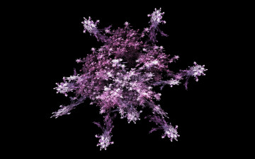 Картинка 3д+графика абстракция+ abstract сиреневая кристалл снежинка