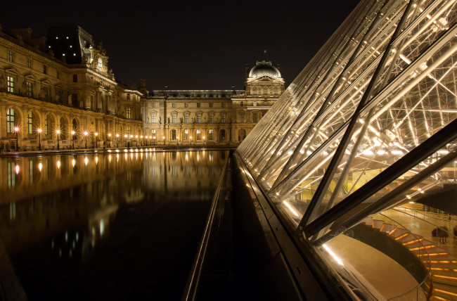 Обои картинки фото paris, города, париж , франция, площадь, ночь