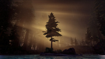 обоя видео игры, ark,  survival evolved, лес, река