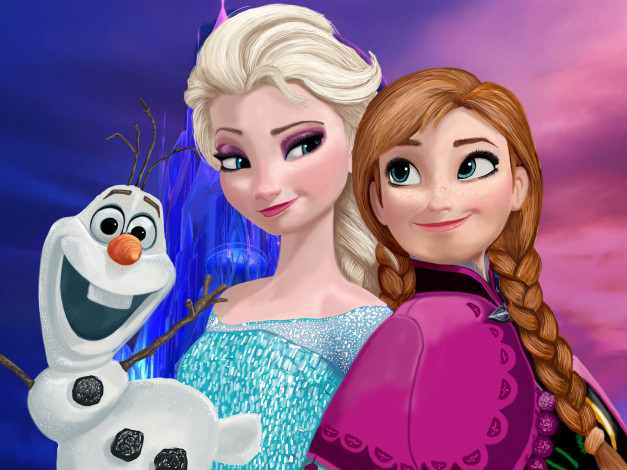 Обои картинки фото мультфильмы, frozen, персонажи