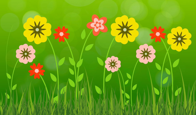 Обои картинки фото векторная графика, цветы , flowers, цветы, лепестки, лето