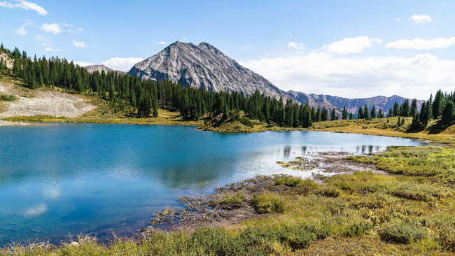 Обои картинки фото copper lake, crested butte, colorado, природа, реки, озера, copper, lake, crested, butte