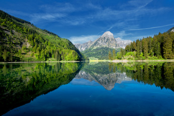Картинка природа реки озера отражение деревья лес горы озеро пейзаж