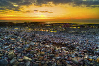 Картинка природа восходы закаты море закат берег камни пейзаж