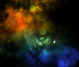 Картинка космос арт цвет планета туманность вселенная