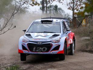 Картинка спорт авторалли 2014г i20 wrc hyundai пыль скорость