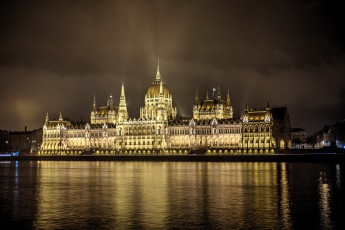 Картинка будапешт+парламент города будапешт+ венгрия парламент будапешт огни ночь реки