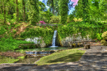 Картинка sandel+louisiana природа парк водопад клумбы louisiana sandel