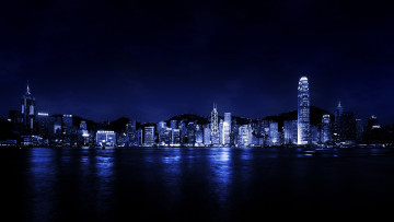 Картинка города гонконг+ китай дома ночь