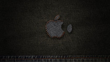 Картинка компьютеры apple логотип джинсы