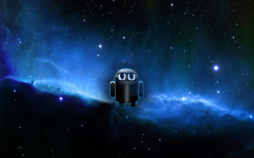 Картинка компьютеры android логотип звезды туманность