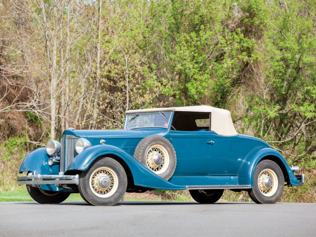 Обои картинки фото автомобили, packard, 1101-719, roadster, 1934г, coupe, eight