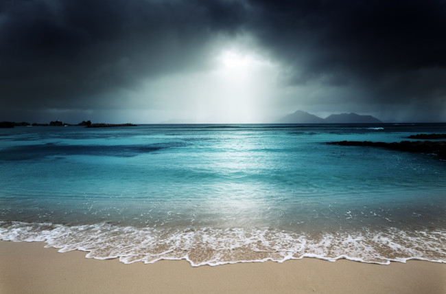 Обои картинки фото природа, моря, океаны, закат, sunset, море, пляж, sea, beach, ocean