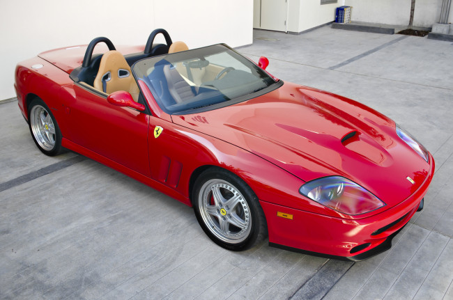 Обои картинки фото ferrari 550 barchetta, автомобили, ferrari, p, a, s, гоночные, спортивные, италия