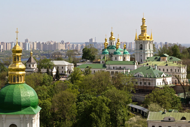 Обои картинки фото города, киев , украина, купола