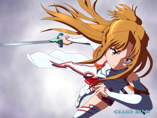 Картинка аниме sword+art+online взгляд девушка фон