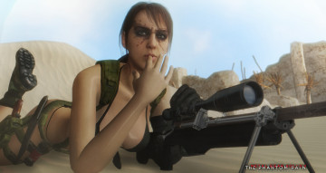 Картинка видео+игры metal+gear+solid+v +the+phantom+pain взгляд винтовка девушка фон