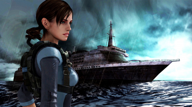 Обои картинки фото видео игры, resident evil,  revelations, девушка, униформа, корабль, флон
