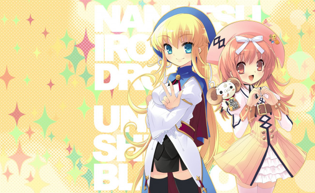 Обои картинки фото аниме, nanatsuiro drops, баран, звезды, девушки