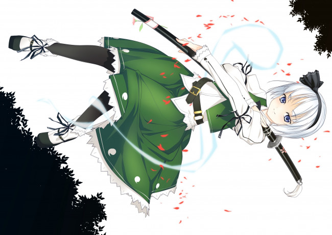 Обои картинки фото аниме, touhou, konpaku, youmu