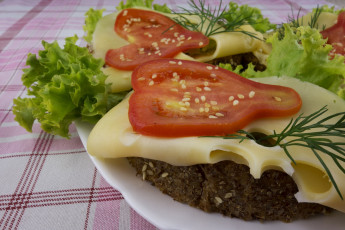 Картинка еда бутерброды +гамбургеры +канапе помидоры зелень котлета сыр томаты бутерброд