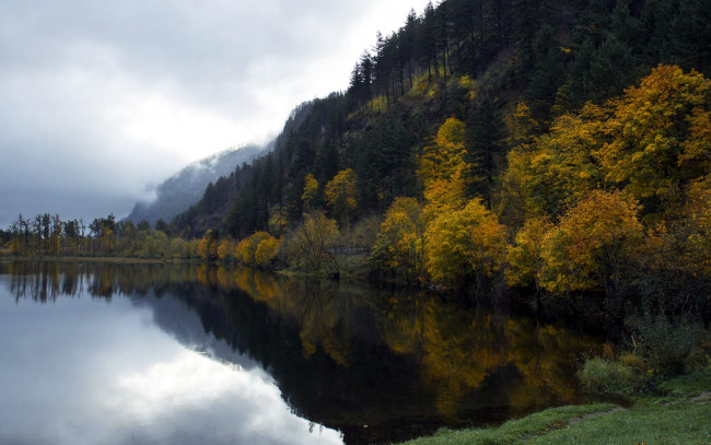 Обои картинки фото природа, реки, озера, река, осень