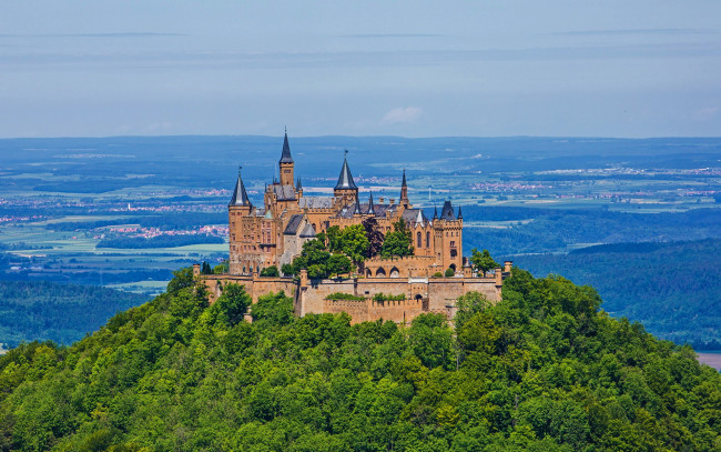 Обои картинки фото hohenzollern castle, germany, города, замки германии, hohenzollern, castle