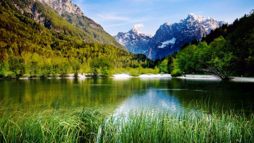 обоя lake jasna, slovenia, природа, реки, озера, lake, jasna