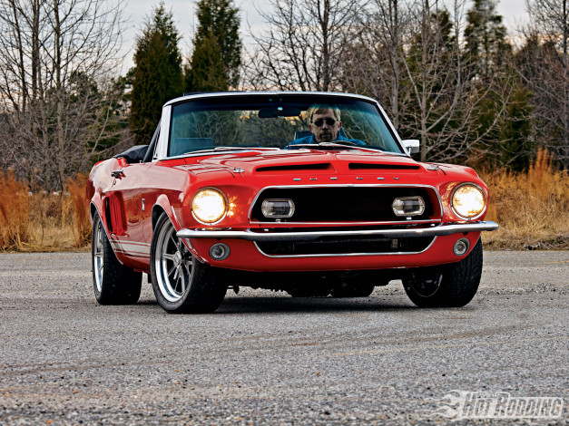 Обои картинки фото 1968, shelby, gt500, автомобили, mustang