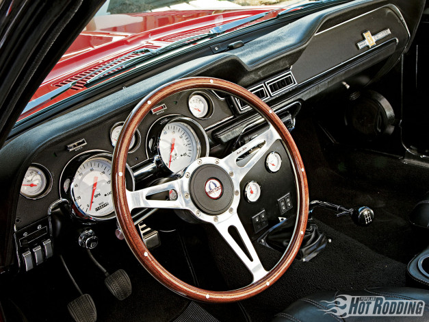 Обои картинки фото 1968, shelby, gt500, автомобили, спидометры, торпедо