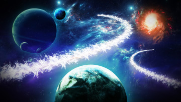 Картинка космос арт взрыв планеты