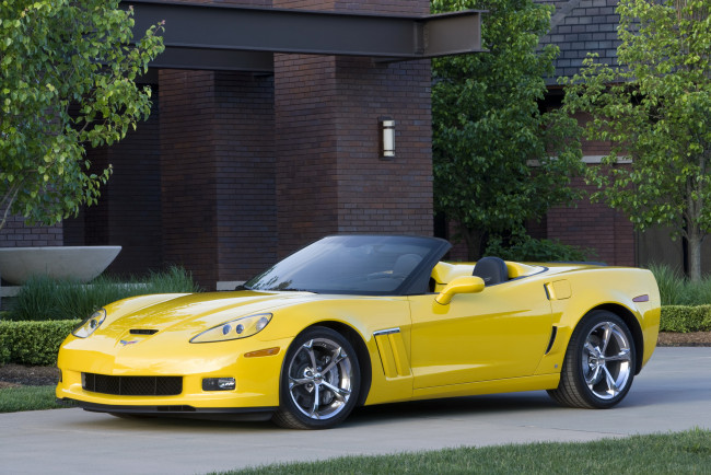 Обои картинки фото 2010, chevrolet, corvette, c6, convertible, grand, sport, автомобили