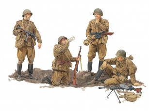 Картинка рисованные армия солдаты