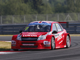 Картинка спорт автоспорт 2014г скорость красный 2190 wtcc granta tc1 lada