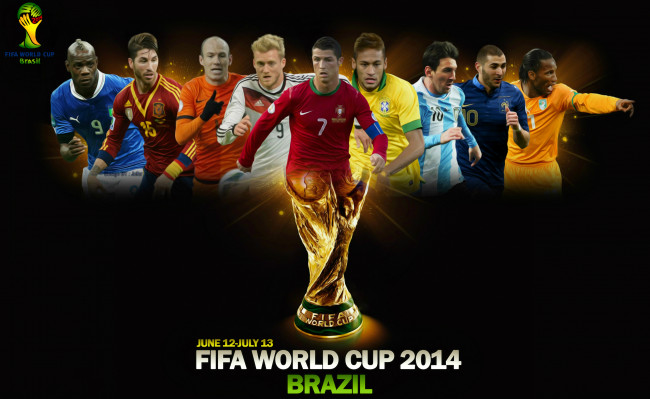Обои картинки фото спорт, 3d, рисованные, постер, кубок, мира, футбол, 2014, fifa, world, cup, brazil