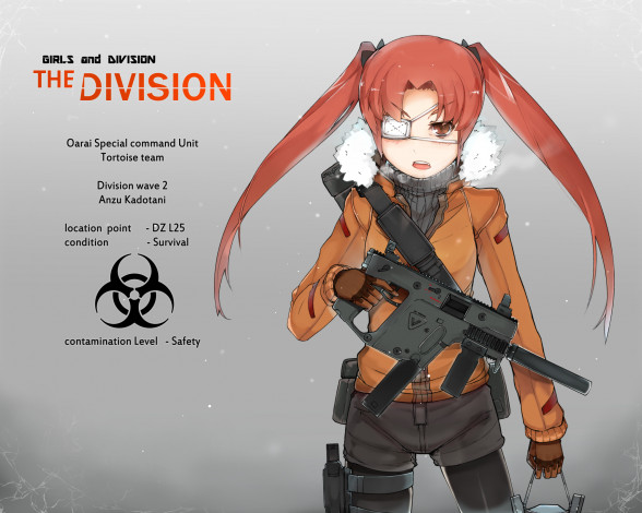 Обои картинки фото аниме, girls und panzer, оружие, девушка