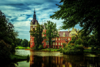 обоя schloss bad muskau польша, города, замки польши, schloss, bad, muskau, польша