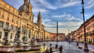Картинка города рим +ватикан+ италия памятник фонтан площадь