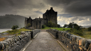 Картинка города замок+эйлен-донан+ шотландия eilean donan