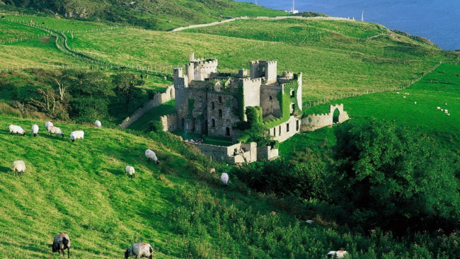 Обои картинки фото clifden castle ирландия, города, замки ирландии, clifden, castle, ирландия