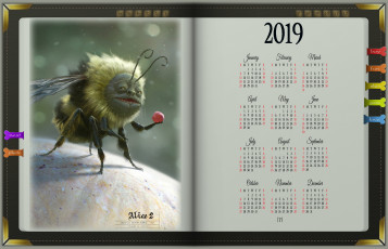 Картинка календари фэнтези шмель существо