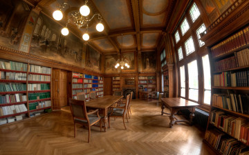 Картинка интерьер кабинет библиотека офис